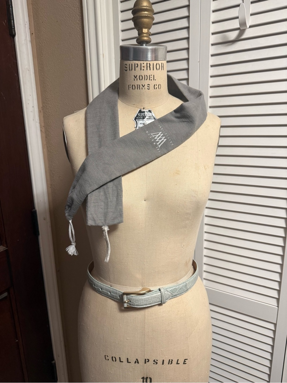 Worth Alligator Belt with Brushed Solid Brass Buckle Made in Italy